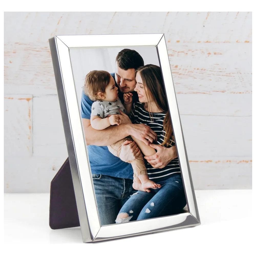 10X Porta Retrato Moldura Em Metal Prata 10X15 Luxo Clássic