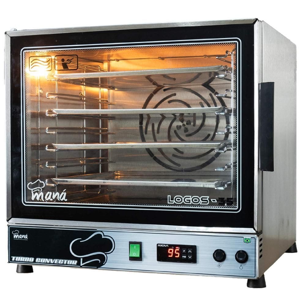 Forno Turbo Convector Elétrico Maná Logos 35 Digital Inox 110V
