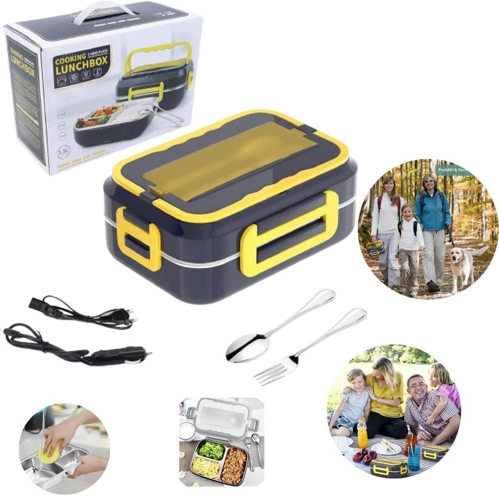 Marmita Elétrica Veicular 12V/Bivolt Aquecedor Alimentos 12V