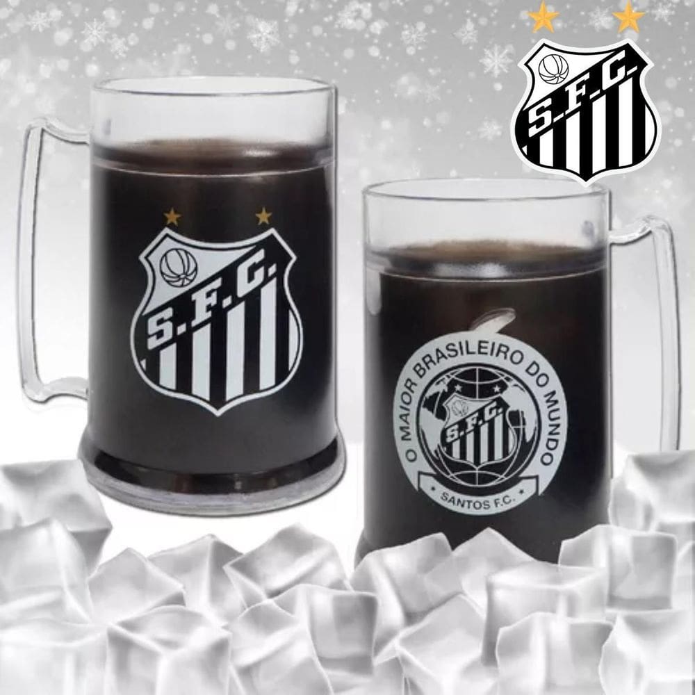 Caneca Time Santos Oficial Ideal Colecionadores Presente Dia