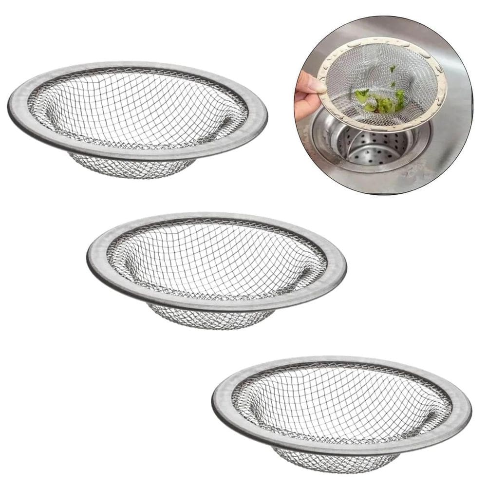 Ralinho Japonês Para Pia Lavatório Tanque Inox Médio 03 Un