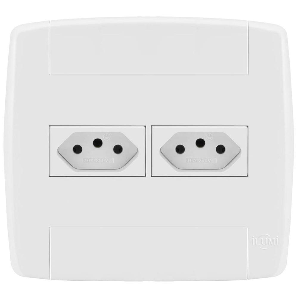 Conjunto 1 Tomada 10A + 1 Tomada 20A 4X4 - Ilumi Lev - 87042