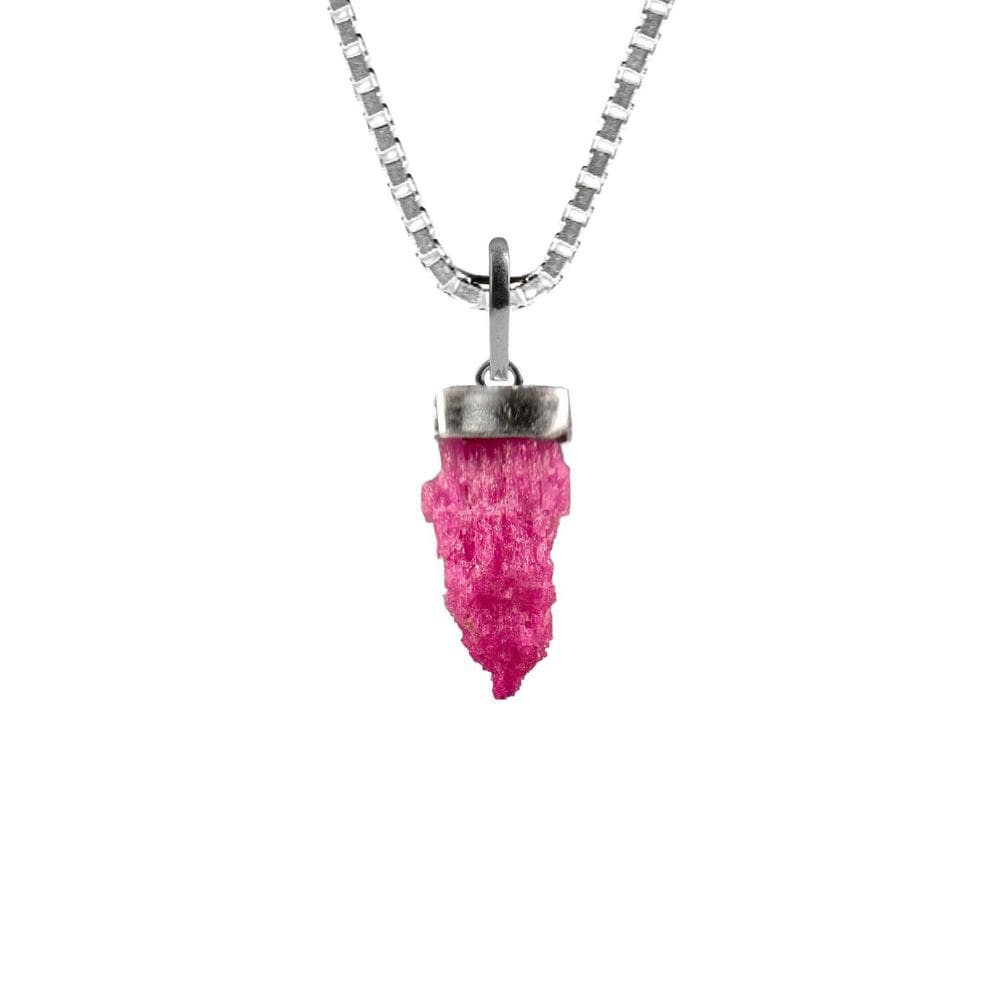 Pingente Prata 925 Rubi Bruto Natural E Verdadeiro P Vecchio