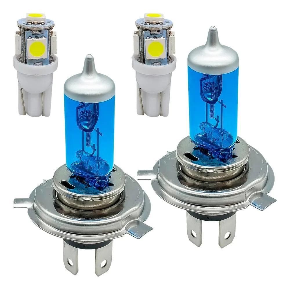 Kit Lampada Farol Alto E Baixo Na Mesma Lampada H4 T10