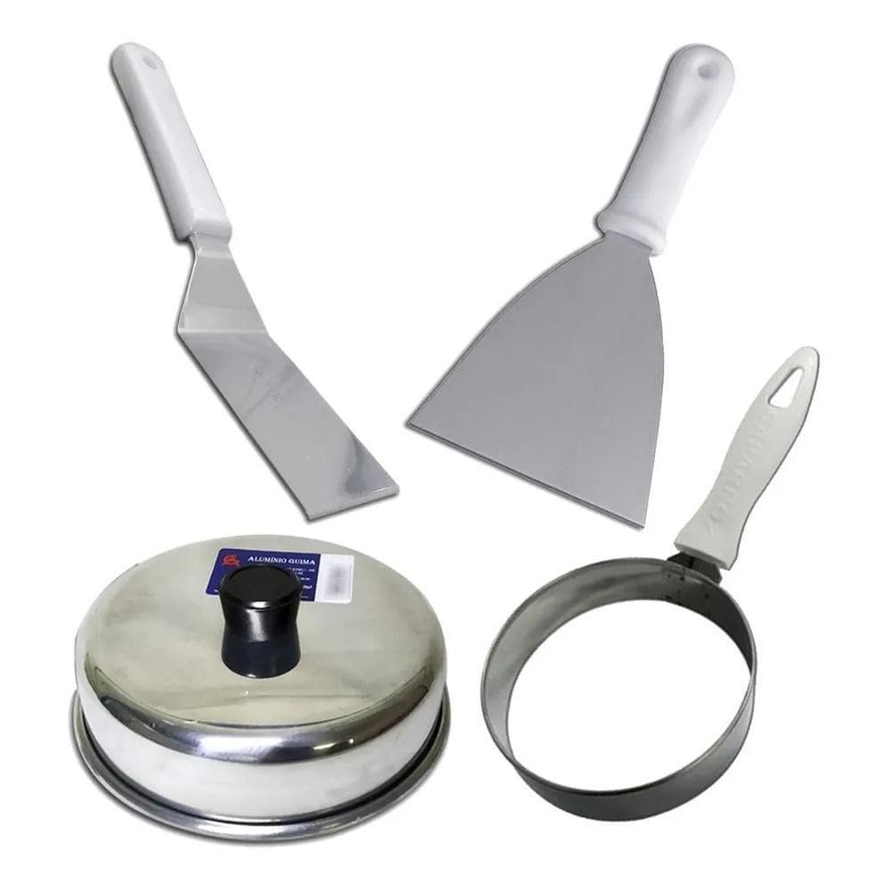 3X Kit P Lanches Abafador Modelador De Ovo E 2 Espátulas Ret