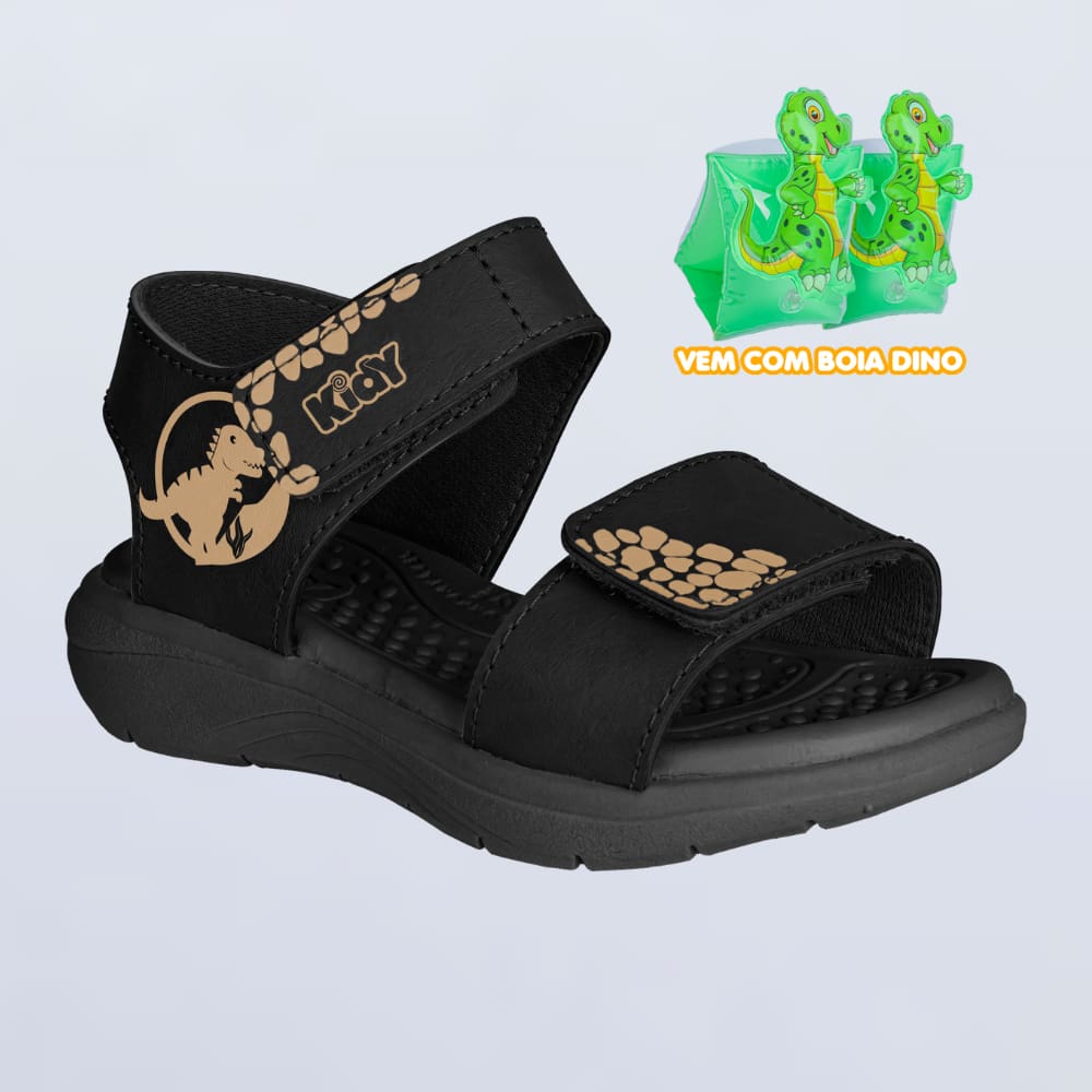 Sandália Kidy Fly Baby Preto Crepe