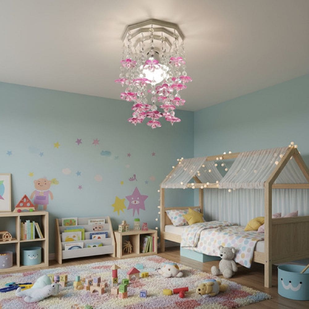 Lustre Para Quarto Infantil Bebê Menina E Meninos Flores
