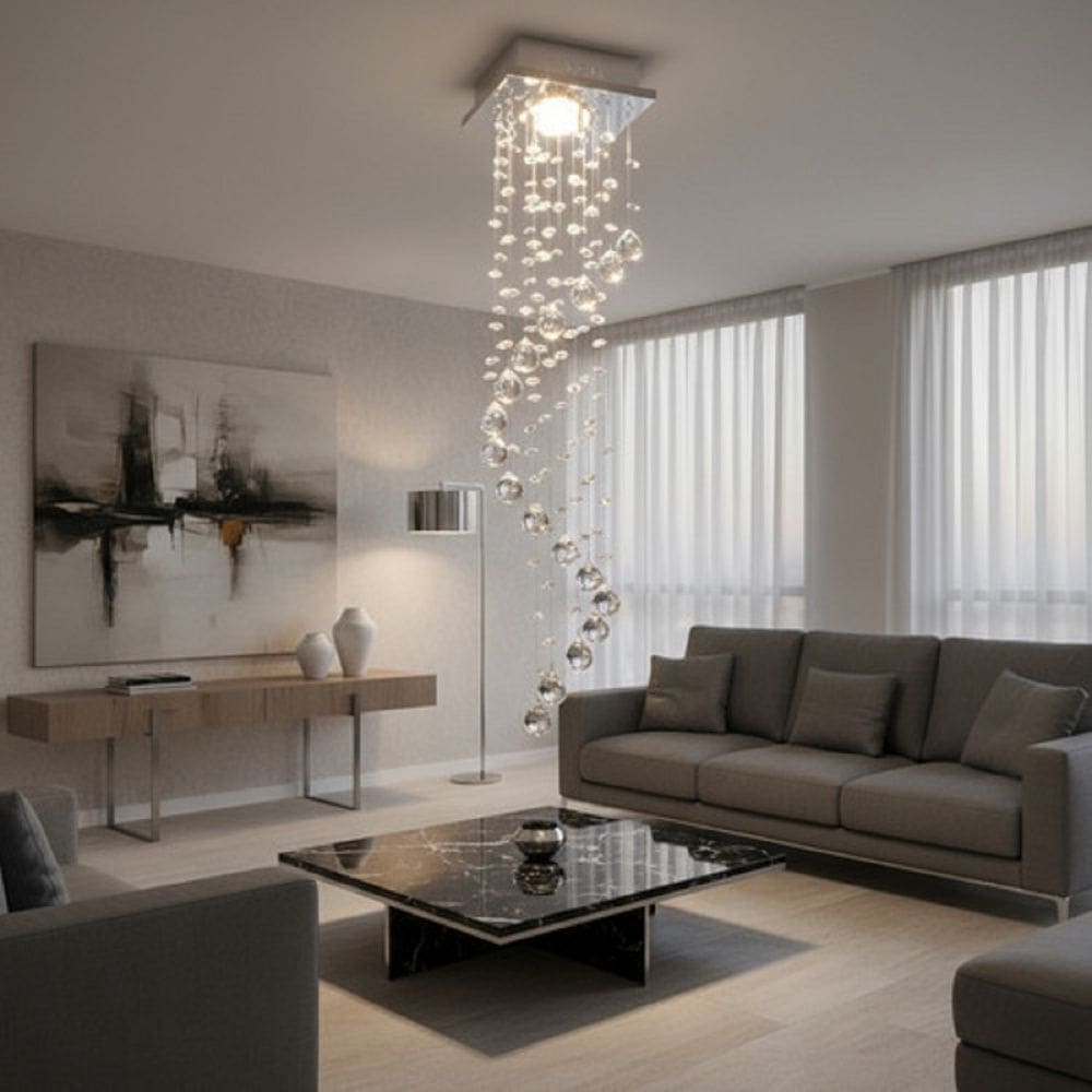 Lustre Para Cabeceira, Sala, Corredor Cristal K9 Base 14x14