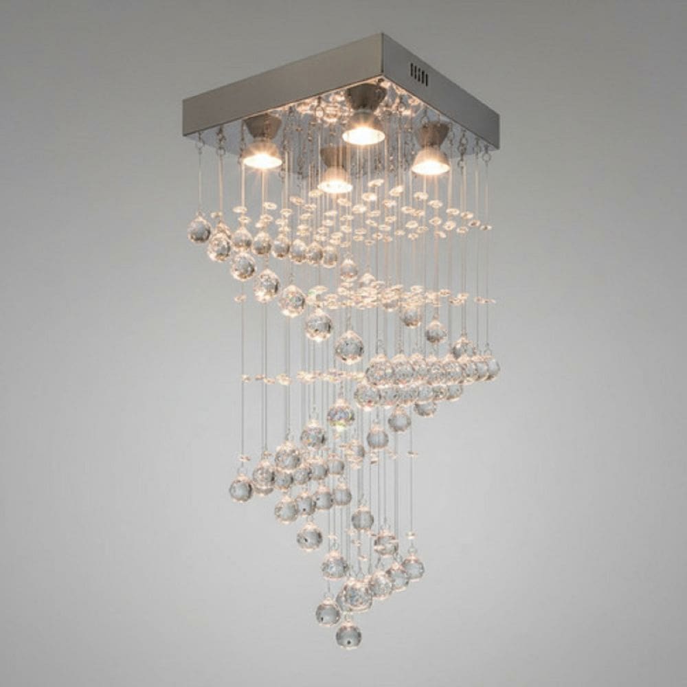 Lustre Para Sala, Corredor, Quarto, Cristal K9 Base 38x38