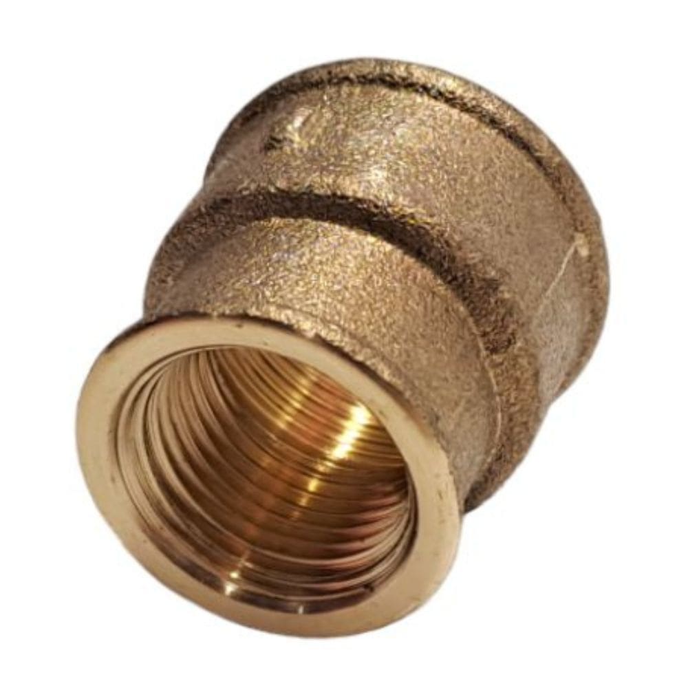 Luva de Redução 1/2 x 3/4 em Latão Amarela