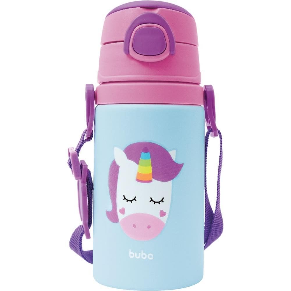 Garrafa De Alumínio Animal Fun Unicórnio 450ml. - Buba