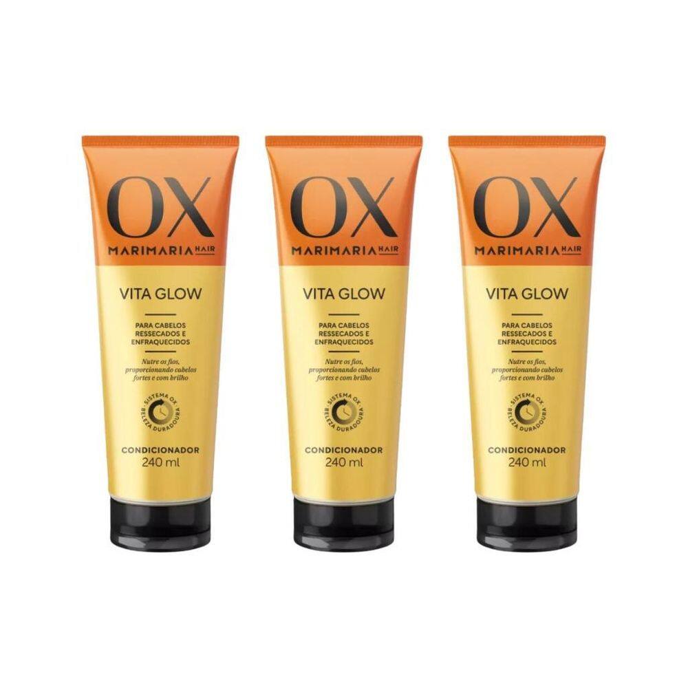 Condicionador Ox 240Ml Mari Maria Vita Glow - Kit Com 3Un