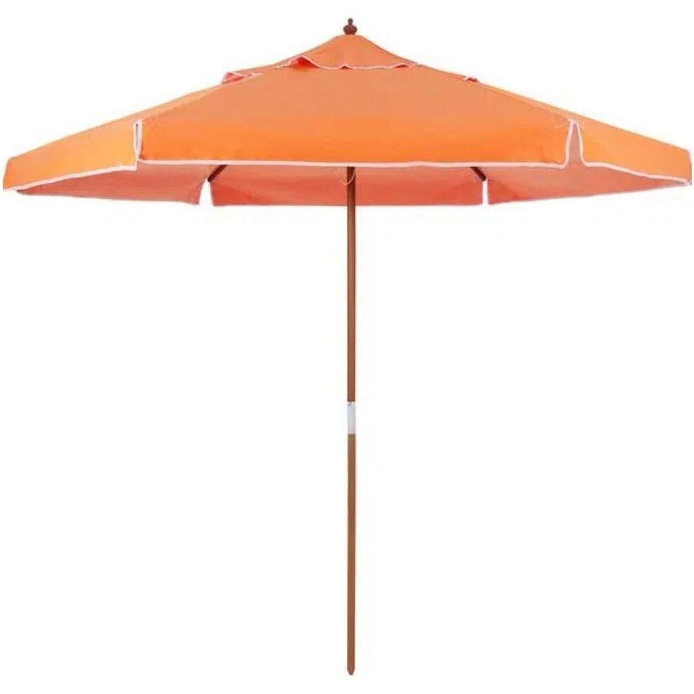 Ombrellone Central Xangri-lá Madeira 2,4m Laranja 240611 Bel