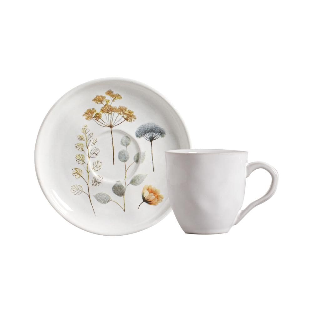 Conjunto com 6 Xícaras De Chá Orgânico 170ml com 6 Pires Bio Bella