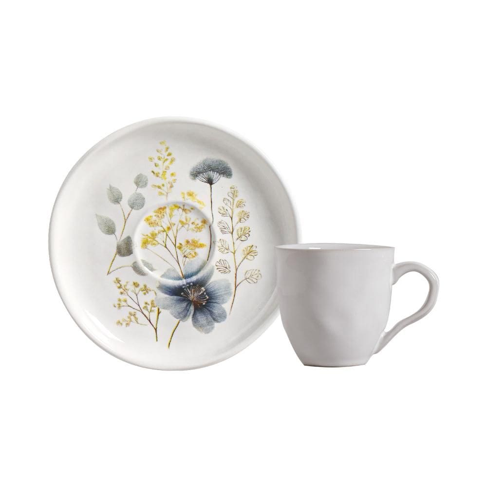 Conjunto com 6 Xícaras De Café com 6 Pires Bio Bella