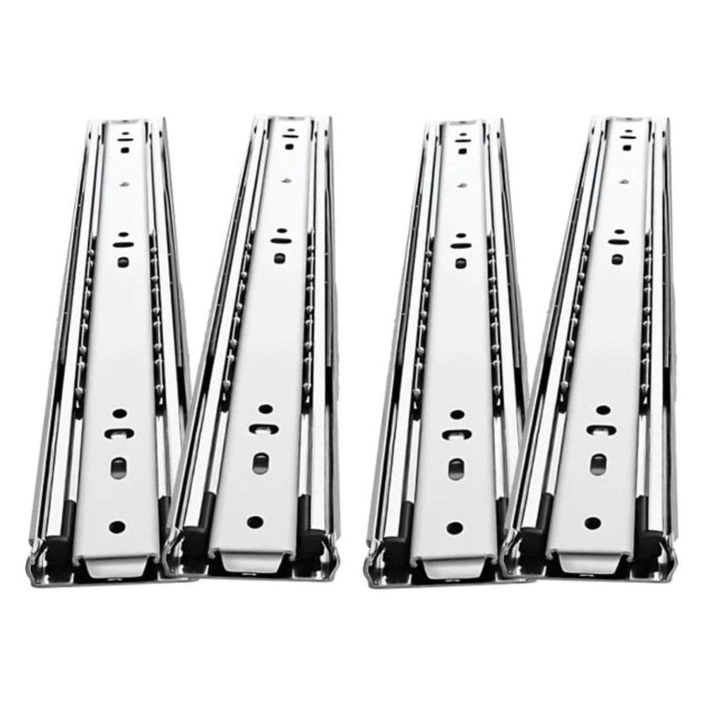 Kit 4 Corrediças Gaveta Telescópica Light 25Cm Com Parafusos