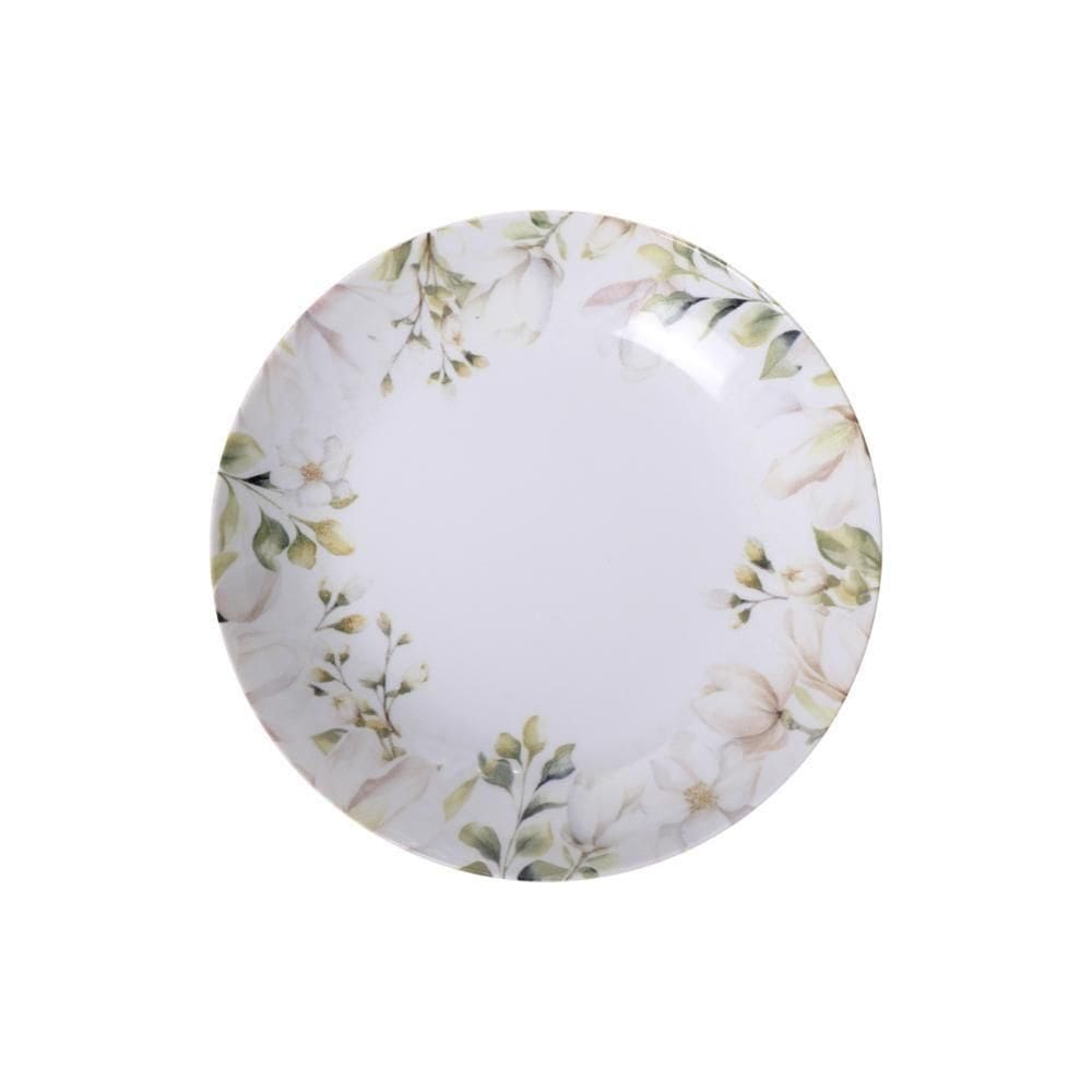 Prato Fundo Tramontina Magnolia Em Porcelana Decorada 22 Cm
