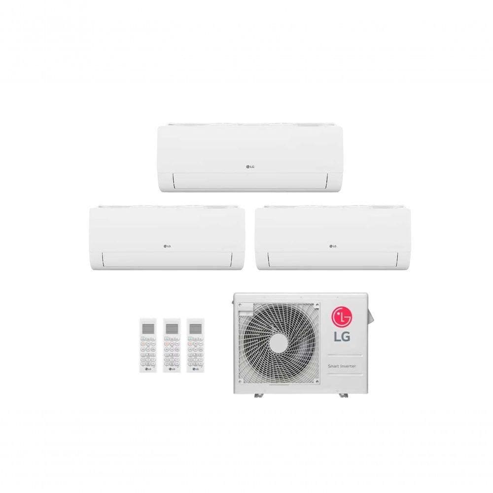 Ar Condicionado Multi Split Inverter 3 Ambientes (Hiwall 2X 9.000BTUS, 1X12.000BTUS) Quente/Frio WiFi Integrado 220V