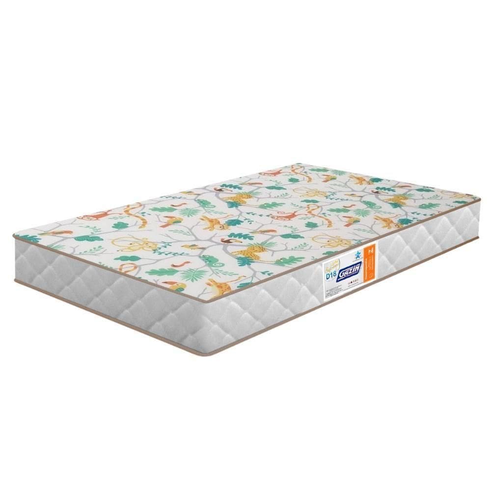 Colchao Infantil Para Berço 130x70 Cm Espuma D18 Branco Gazin Branco