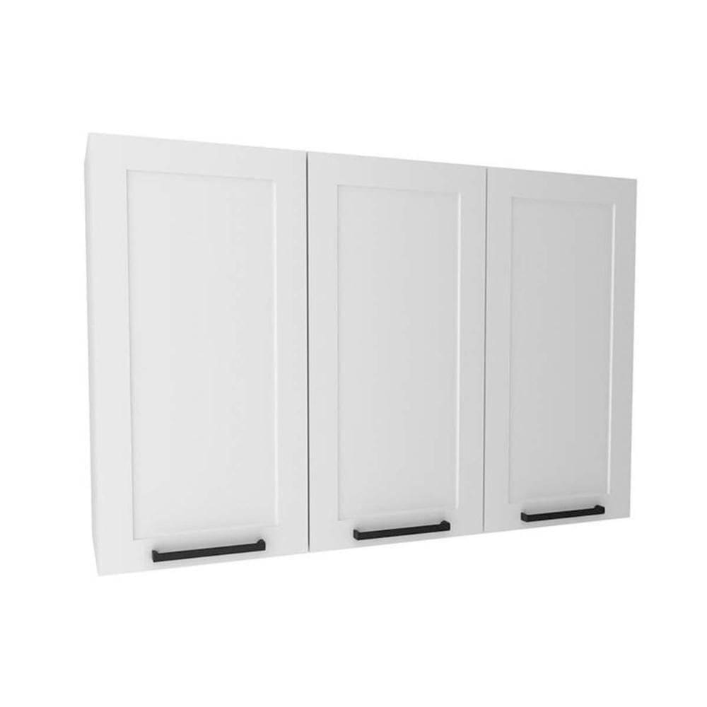 Armário Aéreo P- Cozinha Cz-3310 C- 3 Portas 120cm Branco - Tecno Mobili