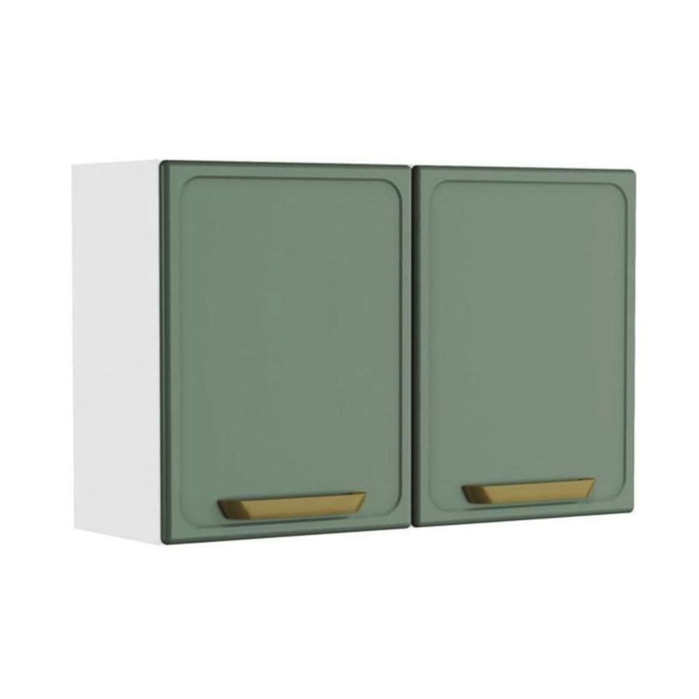 Armário Aéreo P- Cozinha Bella C- 2 Portas 80cm Verde - Bertolini