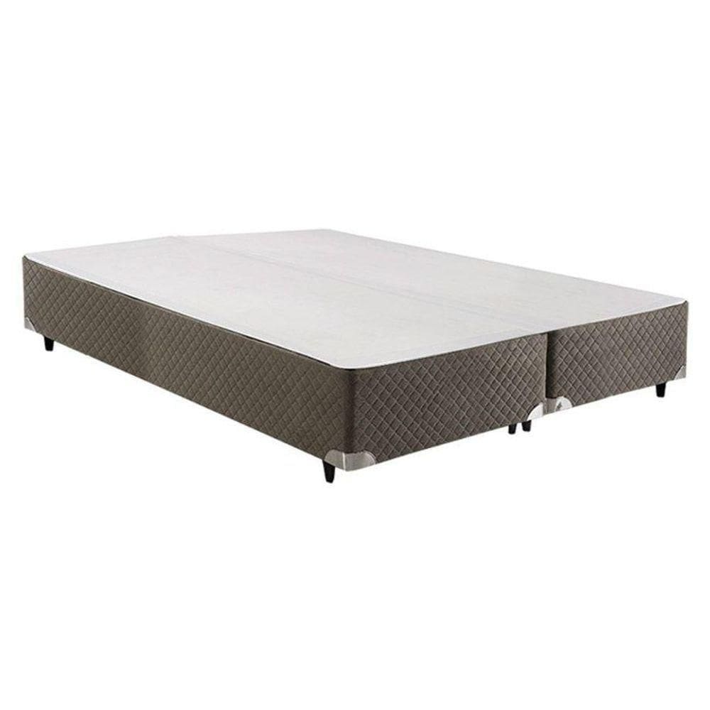 Cama Box Base Queen Velvet Gray (158x198x20 (2 Uni 79x198)) - Herval