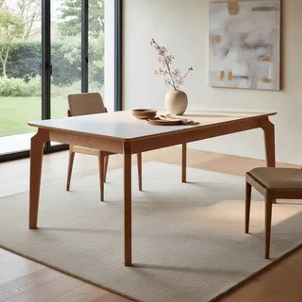 Mesa de Jantar Tampo em Vidro  2,20m x 1,0m- Egeu Gold Salas