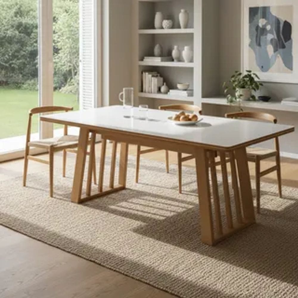 Mesa de Jantar em Vidro 2,00m x 1,00m- Belvedere Gold Salas