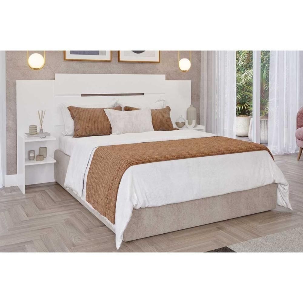 Cabeceira Cama Box Madeirado Solteiro-casal-queen Mila Off White - Panan