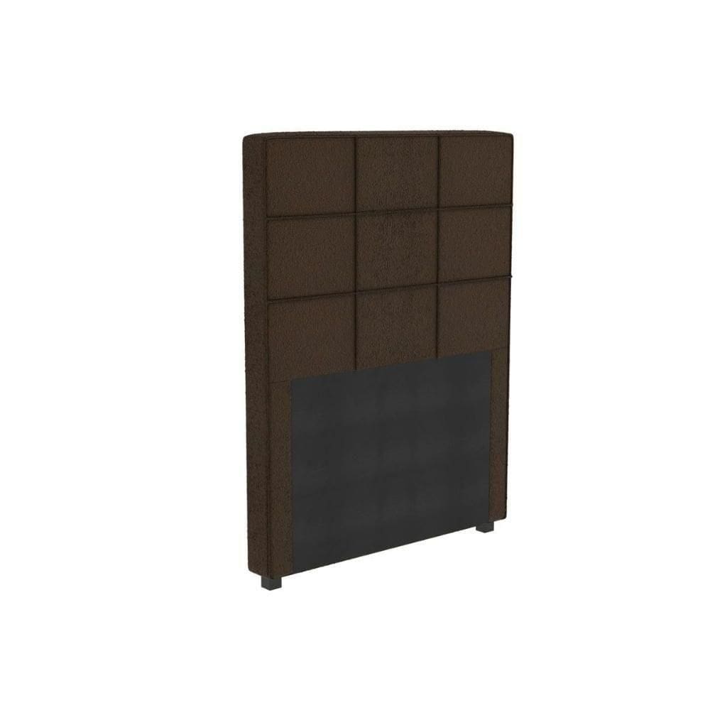 Cabeceira Cama Box Estofada Solteiro Cab009 - Boucle Chocolate - Kappesberg