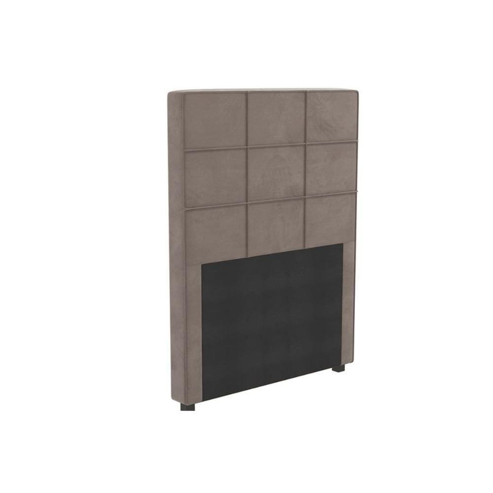 Cabeceira Cama Box Estofada Solteiro Cab009 Suede Cinza - Kappesberg
