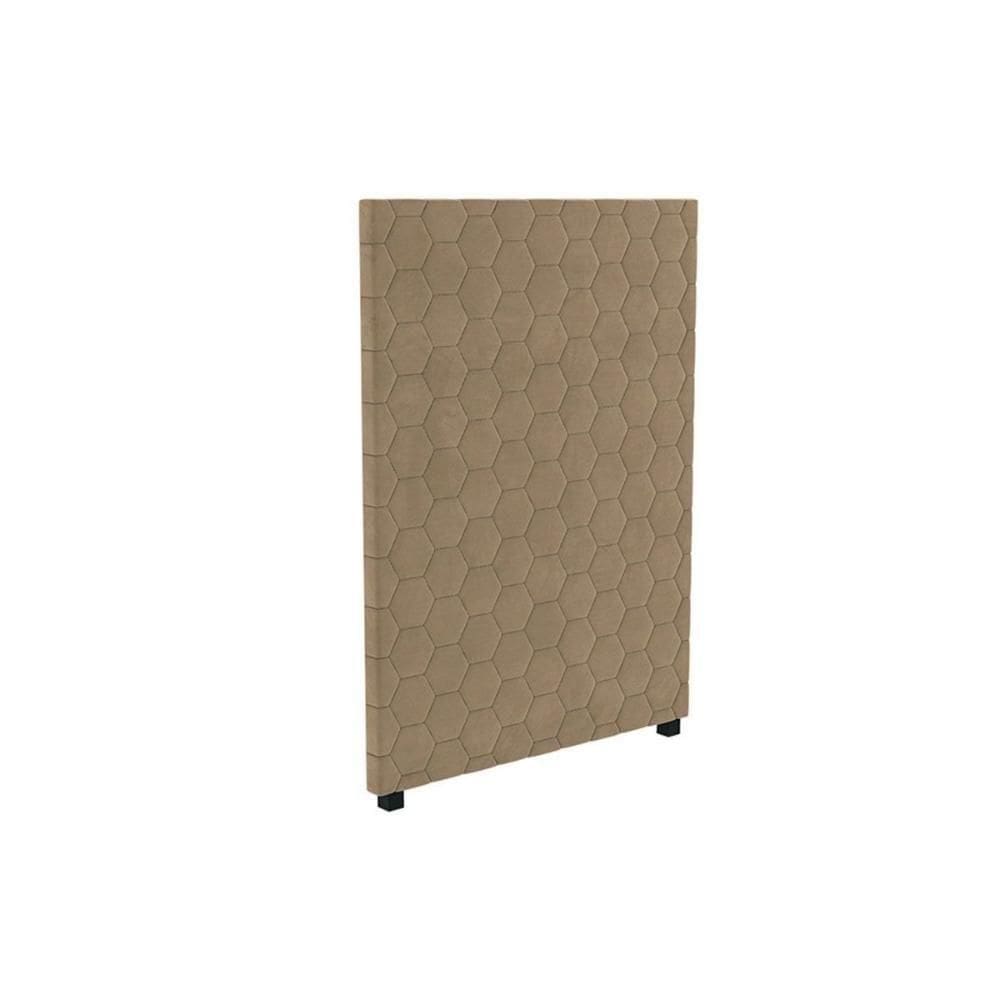 Cabeceira Cama Box Estofada Solteiro Cab013 Suede Bege - Kappesberg