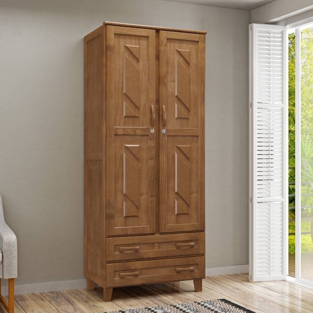 Guarda-roupa Multiuso 2 Portas e 2 Gavetas em Madeira Brasil - Cavazotto