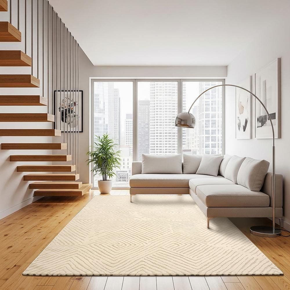 Tapete Movimentos Curvas Snow 200x250cm Tapetes São Carlos