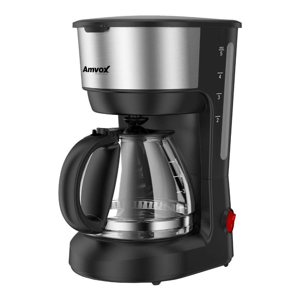 Cafeteira Elétrica Amvox ACF227 18 Xícaras Preta-inox 110V