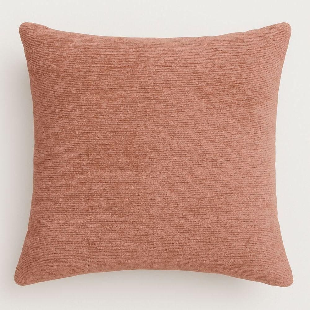 Almofada Decorativa Tecido Rosê Charlote Premium Com Enchimento 42x42cm - Jolitex