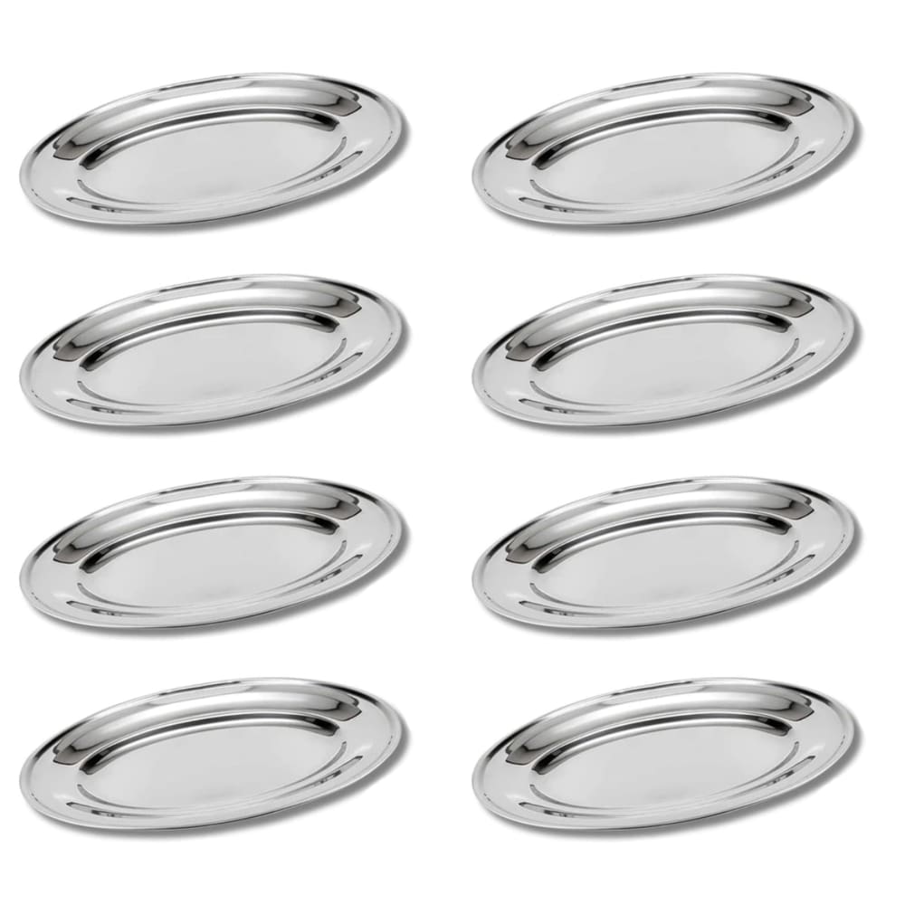 Kit 10 Bandejas Grandes Para Alimentos Bandeja de Aço inox