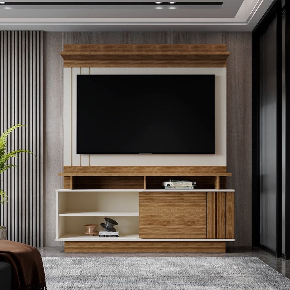 Home Goiás 1.5 Off White Amêndoa Mobler