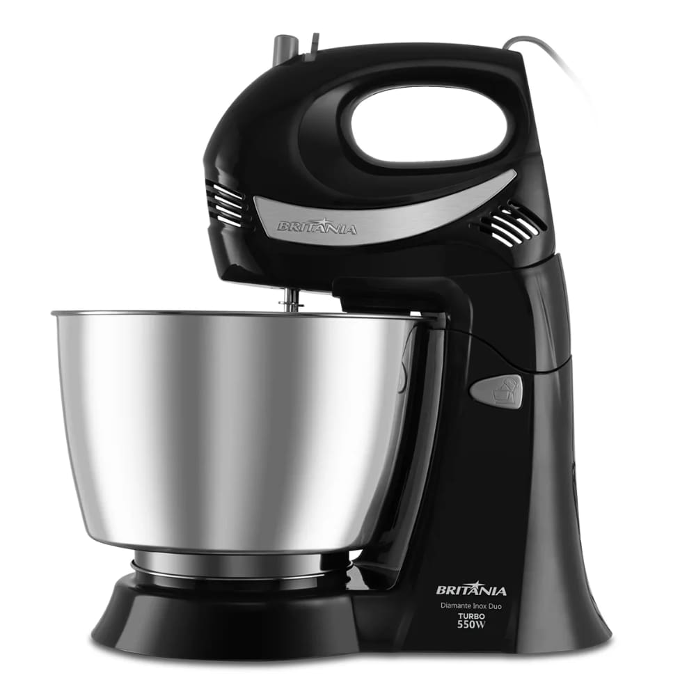 Batedeira Britânia Diamante Inox Turbo Duo 4,3L 127V 550W