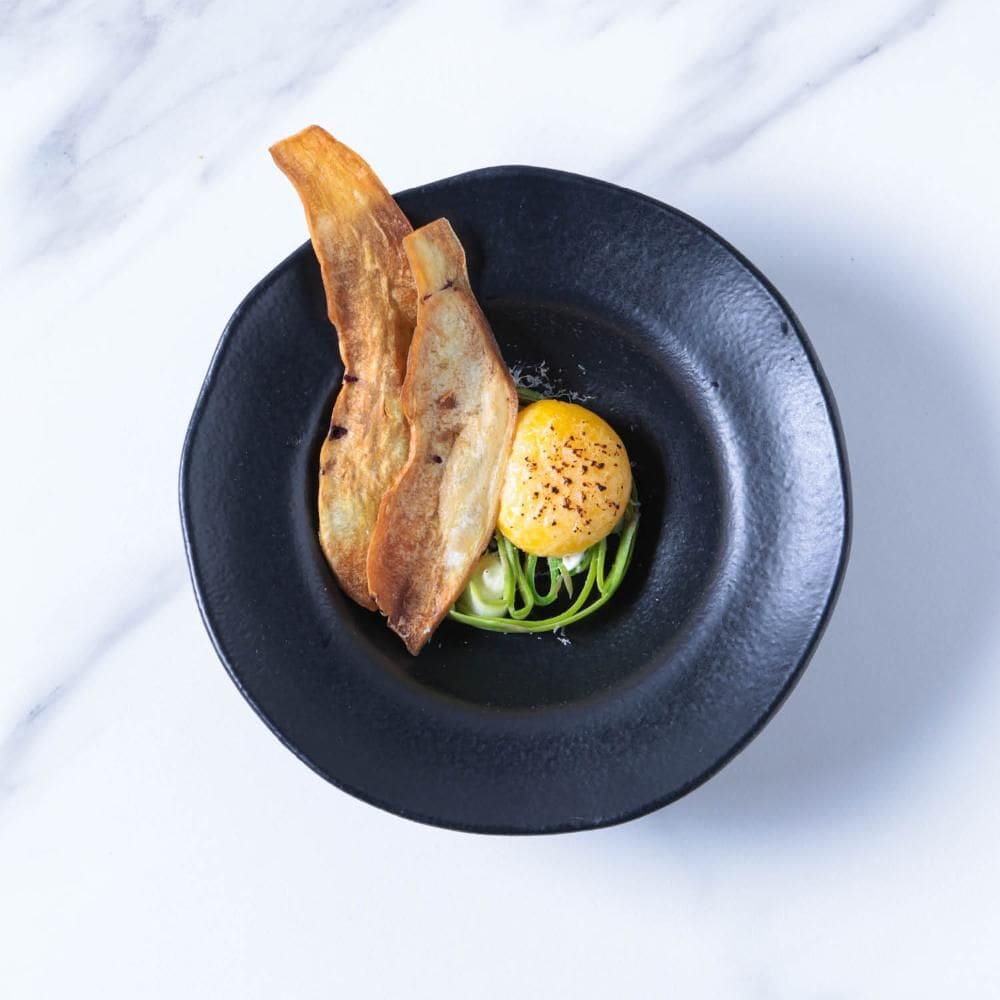 Conjunto com 4 Pratos de Entrada/Sobremesa Orgânico Preto Matte Ø19x5,5cm 250ml