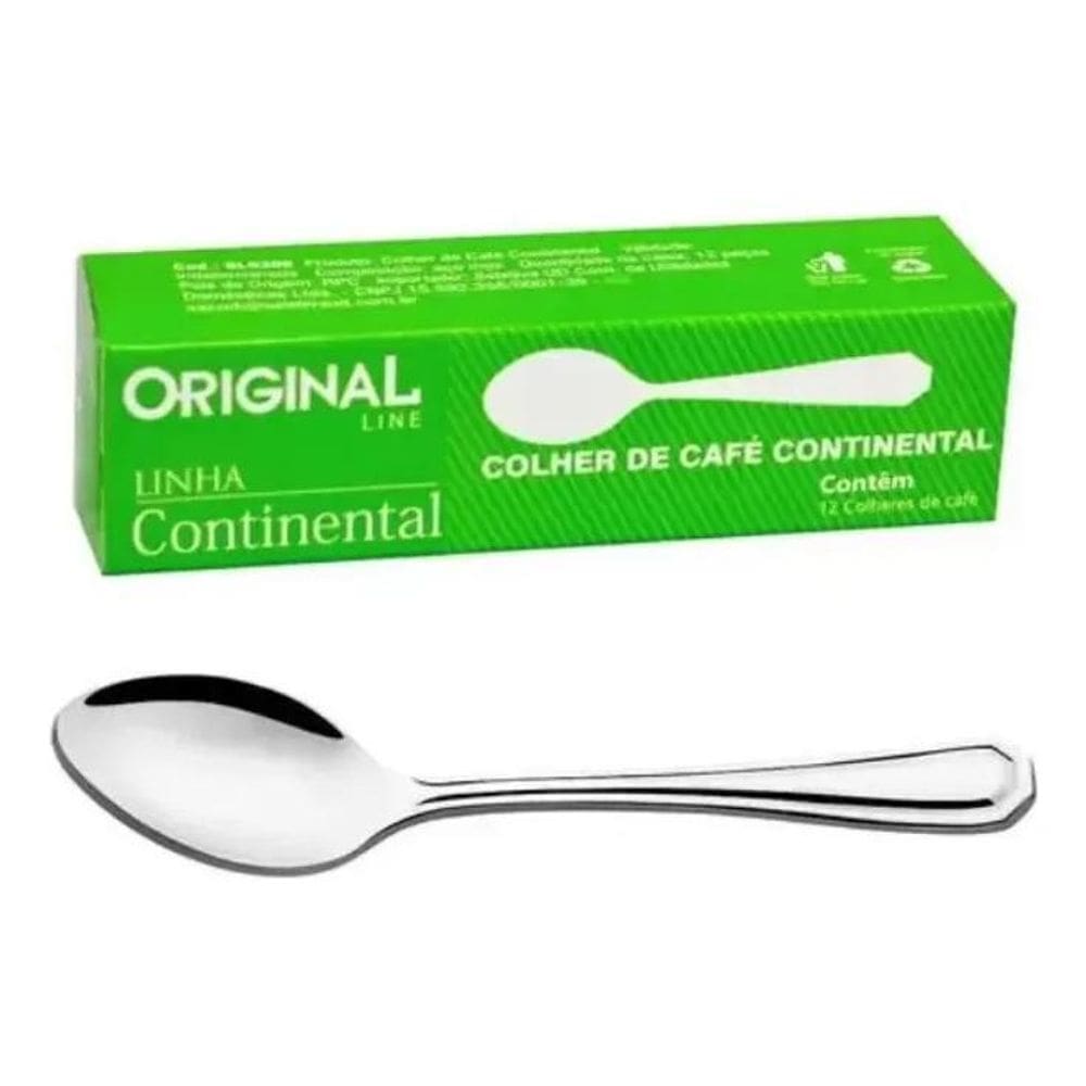 2X Cj De Colheres Café Inox 12 Pçs Continental - Talheres