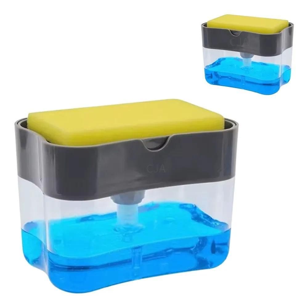 2X Dispenser Detergente 2X1 Suporte Porta Bucha Esponja Sab