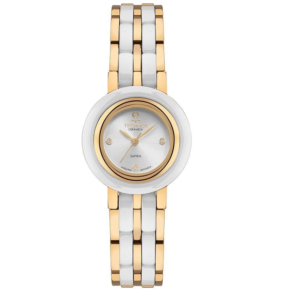 Relógio Technos Feminino Ceramic Sapphire Dourado - 5y36ad-1k