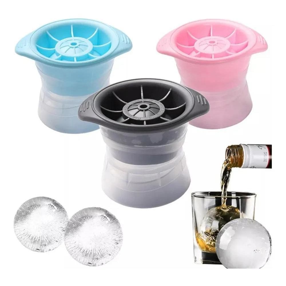 10X Kit De 3 Formas De Gelo Esférica Bola Para Drinks E Whi