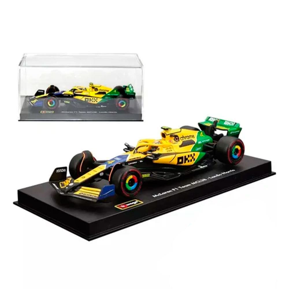 Miniatura McLaren MCL38 Senna Norris C/ Piloto 1:43 Bburago