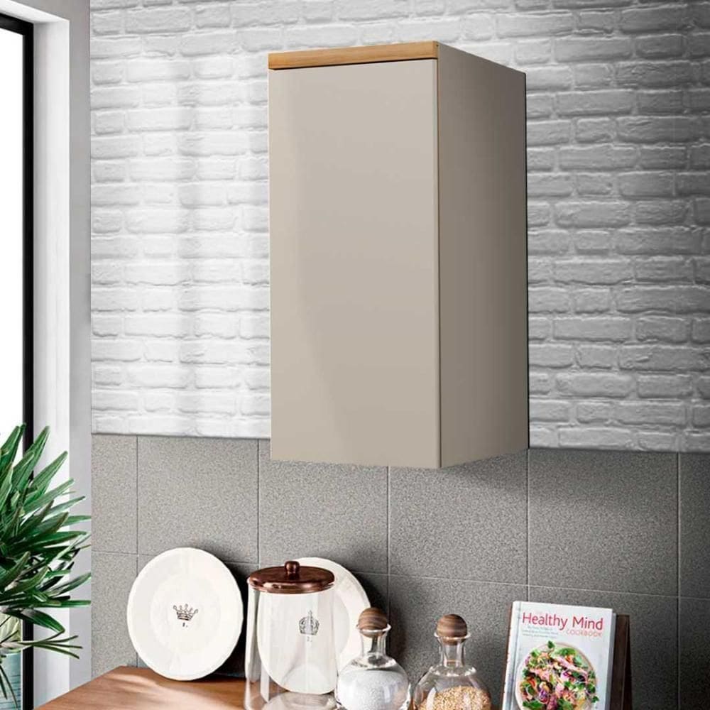 Armário De Cozinha Aéreo 40cm Allure 1 Porta Jequitibá-gris