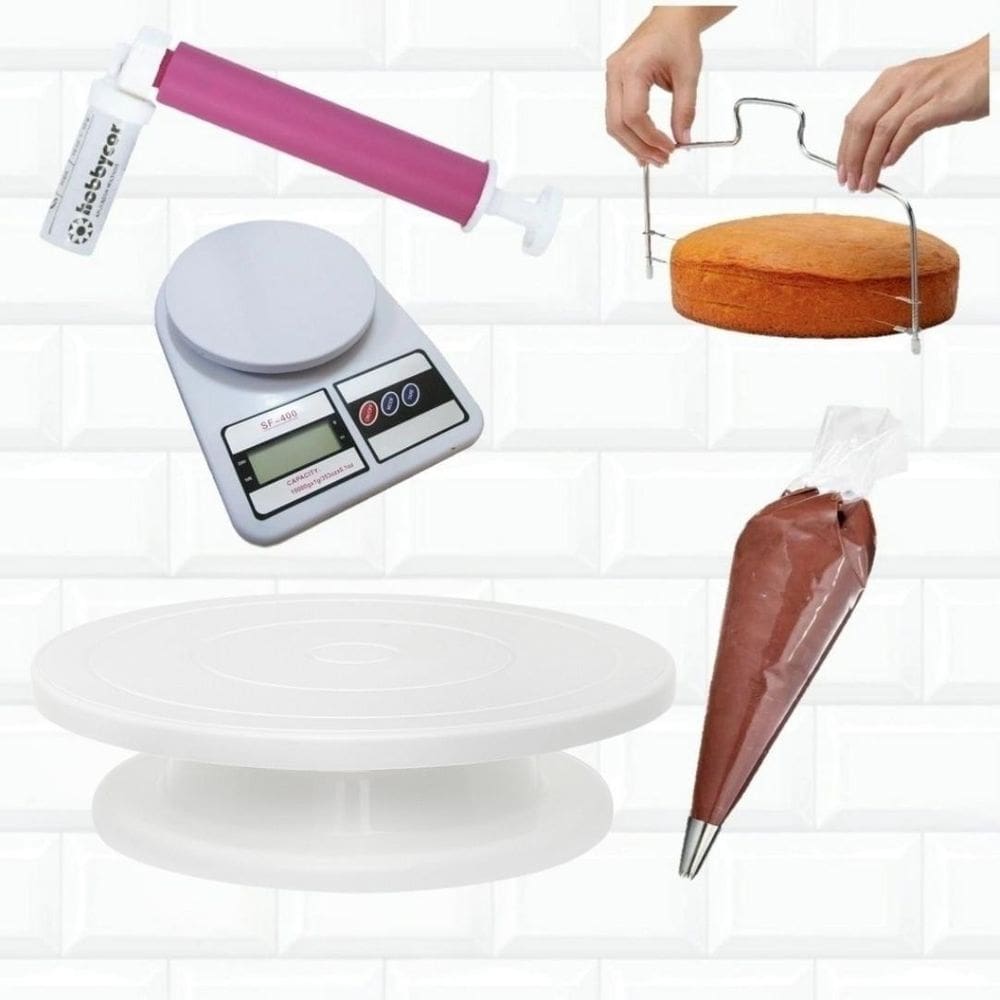 Kit Confeiteiro Bailarina + Pulverizador + Balança