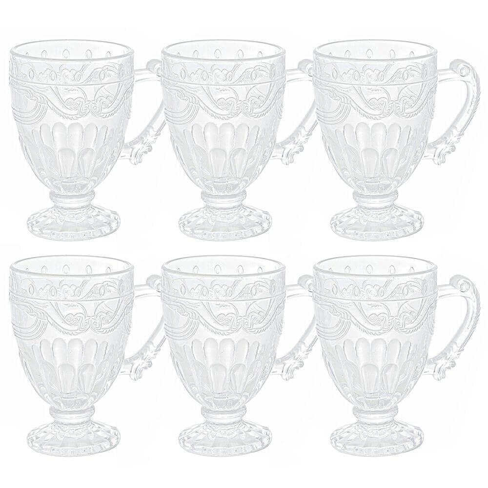 Canecas De Cristal Imperial Transparente 190Ml 6 Peças Lyor