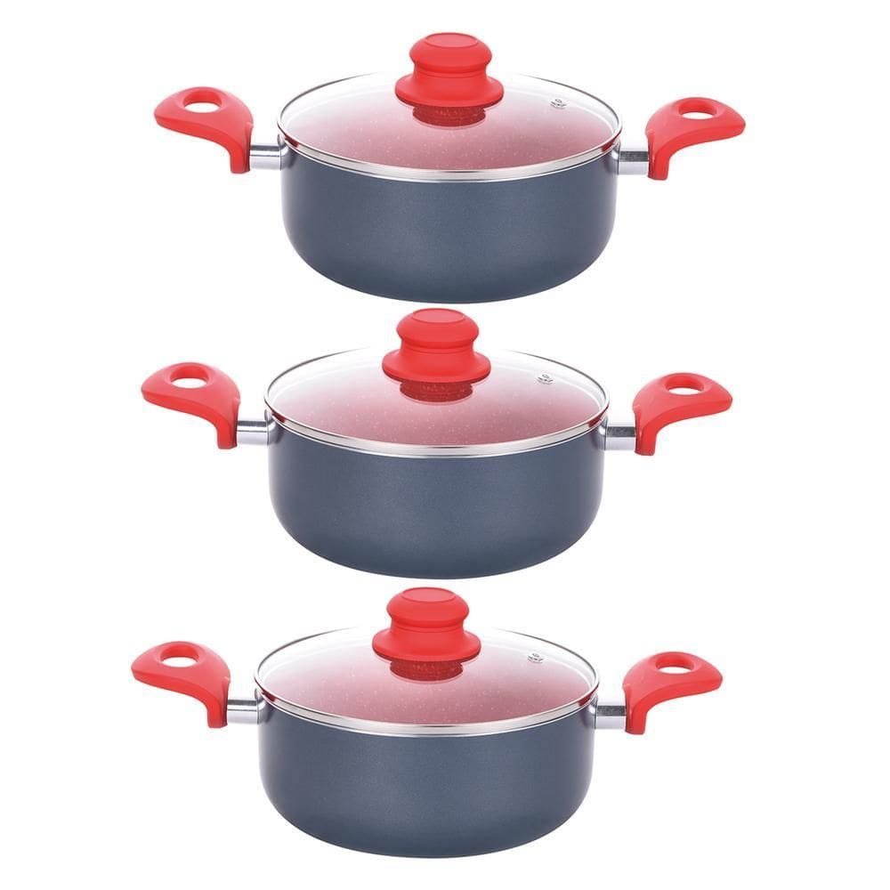 Kit 3 Caçarolas Revestimento Cerâmico Onix 1.8Mm 20Cm Class