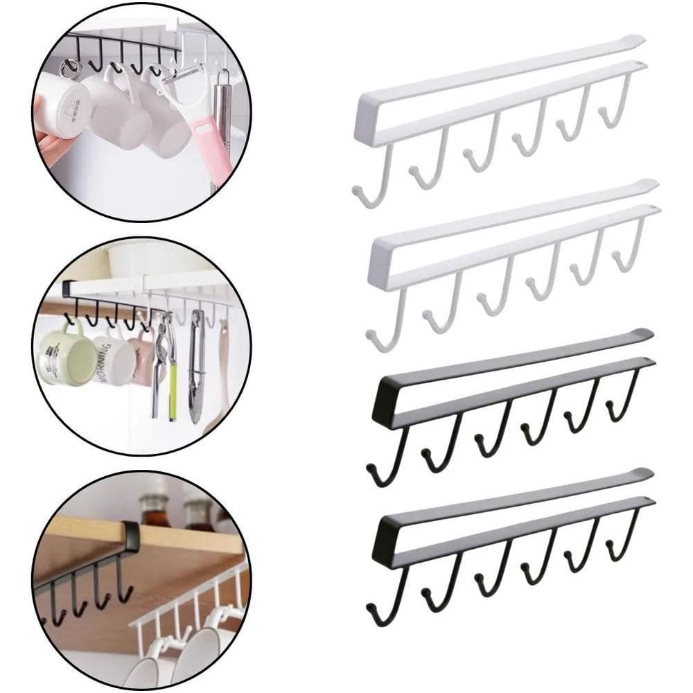 2X Kit 2 Organizador Armario Cozinha Xicara Caneca Dualhome